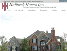 Tablet Screenshot of hallbeckhomes.com